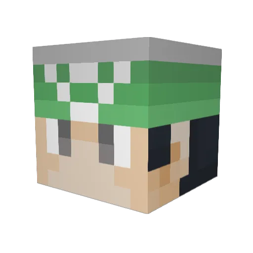SpeedSkate09 Minecraft avatar head, 3D render
