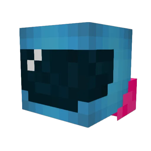 SpeedVHS Minecraft avatar head, 3D render