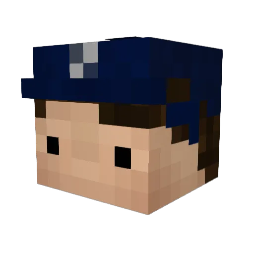 Speedaner Minecraft avatar head, 3D render