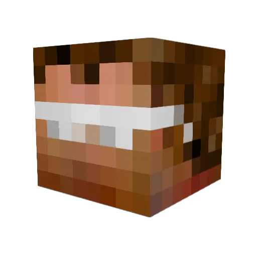 Speedmatt Minecraft avatar head, 3D render
