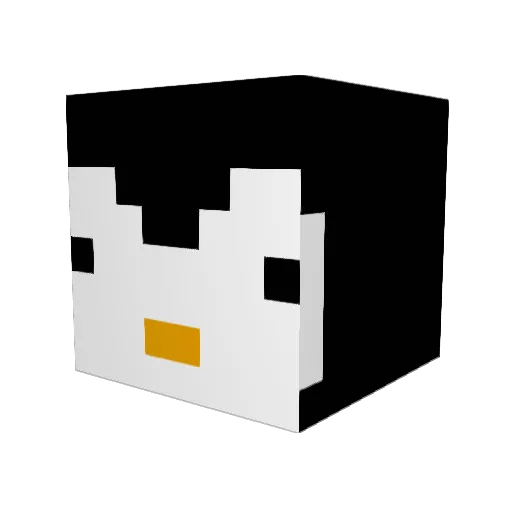 SpeedoPenguin Minecraft avatar head, 3D render