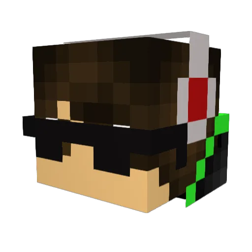 SpeedsterXD Minecraft avatar head, 3D render