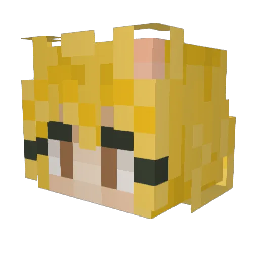 Speedstterr Minecraft avatar head, 3D render