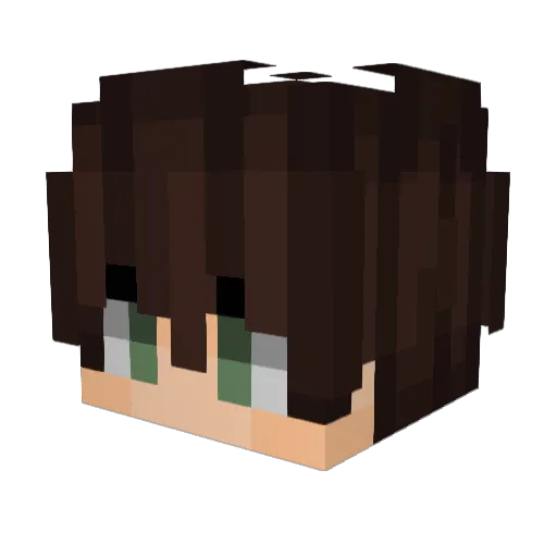 Speedxcat Minecraft avatar head, 3D render