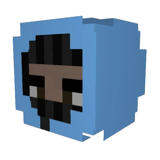 Speedy6969 Minecraft avatar head, 3D render