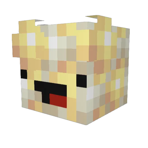 Speedy770 Minecraft avatar head, 3D render