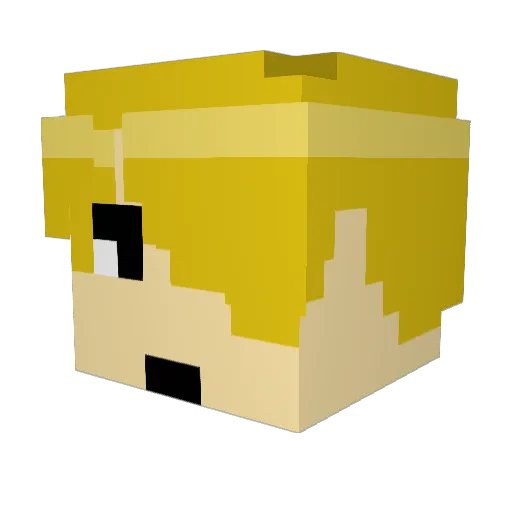 SpeedyDevil12 Minecraft avatar head, 3D render
