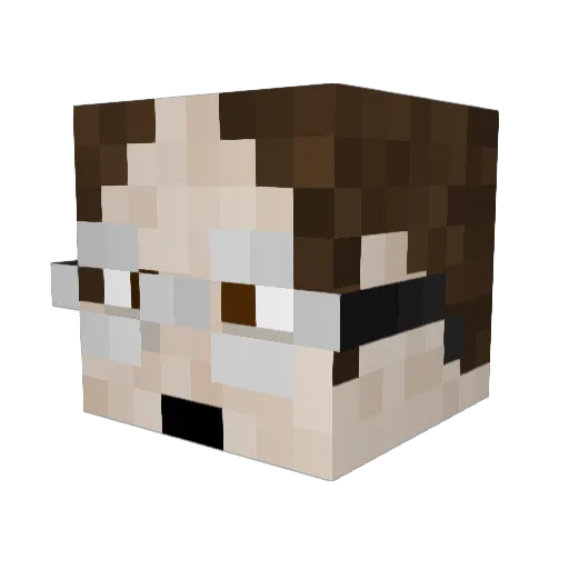 SpeedySkip Minecraft avatar head, 3D render