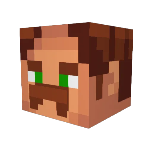SpeedyWithS Minecraft avatar head, 3D render