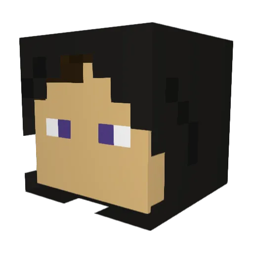 Speedy_Eyebrows Minecraft avatar head, 3D render