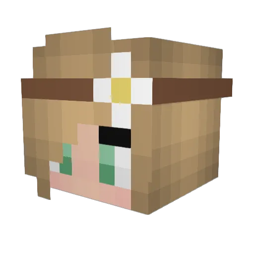 Speektaa Minecraft avatar head, 3D render