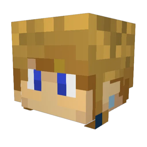Speizer Minecraft avatar head, 3D render