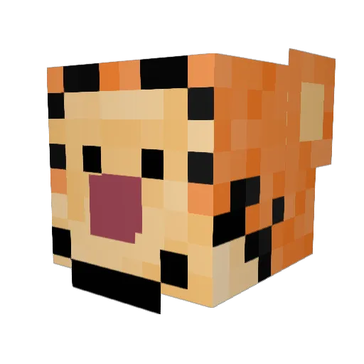 Spektix Minecraft avatar head, 3D render