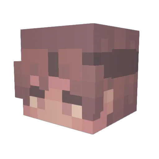 Spekuku Minecraft avatar head, 3D render