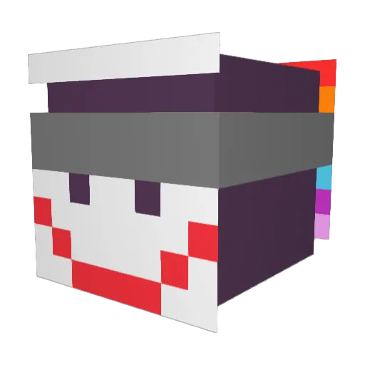 Spelarmen Minecraft avatar head, 3D render