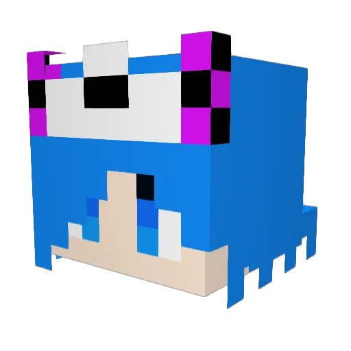 Speldator Minecraft avatar head, 3D render