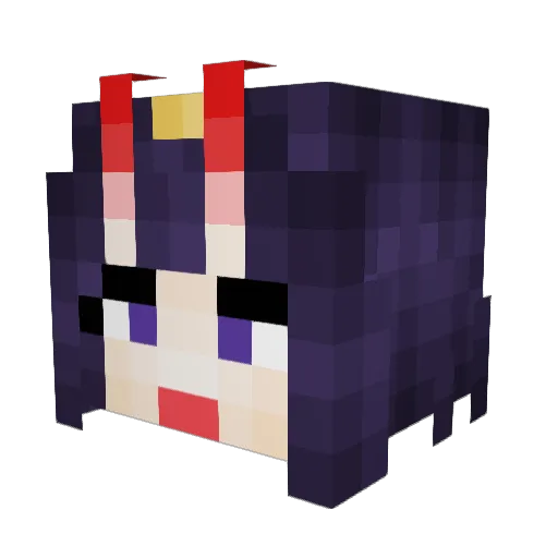 SpellLoudly Minecraft avatar head, 3D render