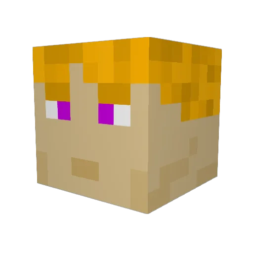 SpellSpammer Minecraft avatar head, 3D render