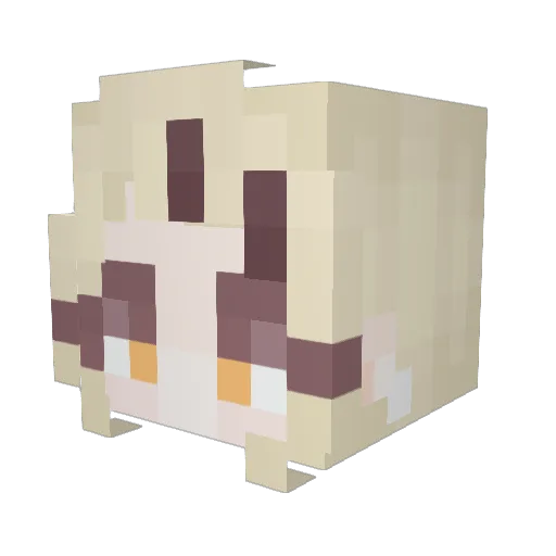 Spellaire_ Minecraft avatar head, 3D render