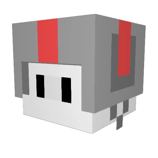 Spelunkington Minecraft avatar head, 3D render