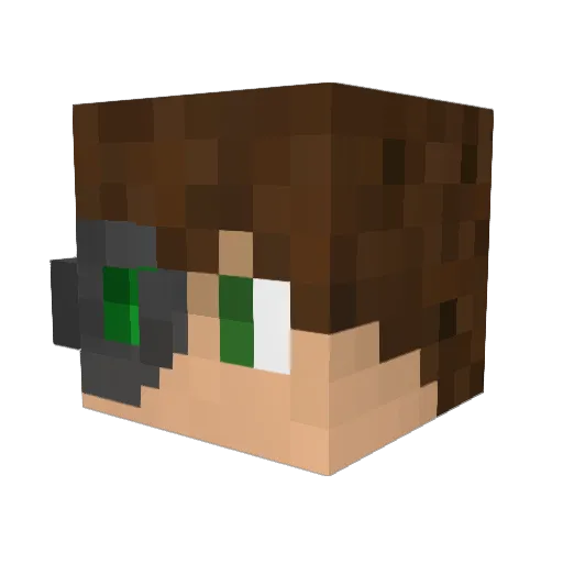 Spenceatron_ Minecraft avatar head, 3D render