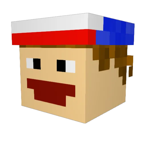 Spencer084 Minecraft avatar head, 3D render