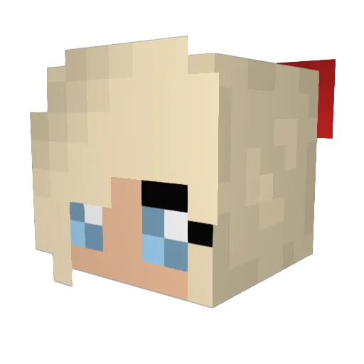 SpencerHeart Minecraft avatar head, 3D render