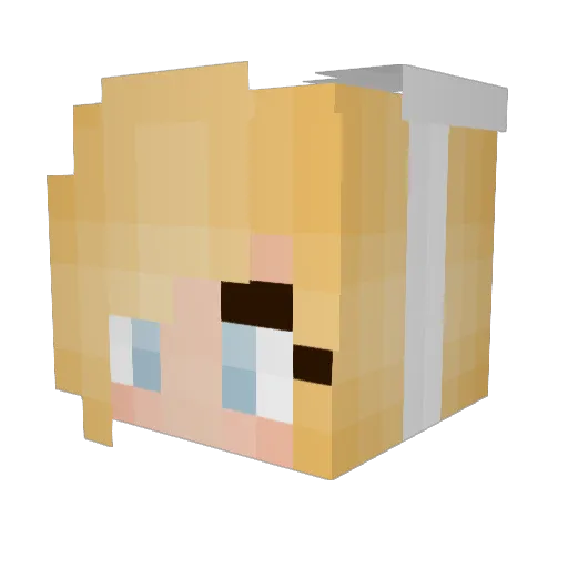 SpencerKas Minecraft avatar head, 3D render