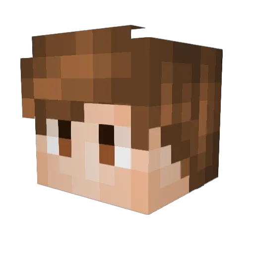 SpencerReid Minecraft avatar head, 3D render
