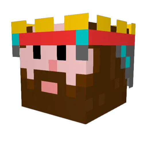 Spend0n Minecraft avatar head, 3D render