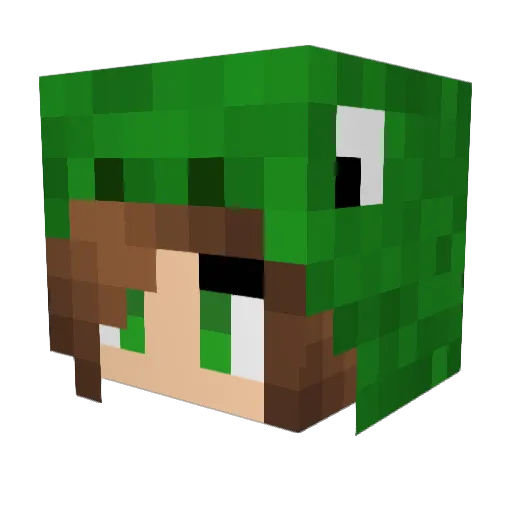 Spendleton Minecraft avatar head, 3D render