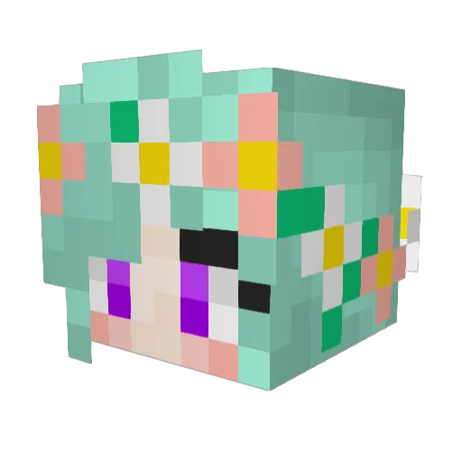 Spensery Minecraft avatar head, 3D render