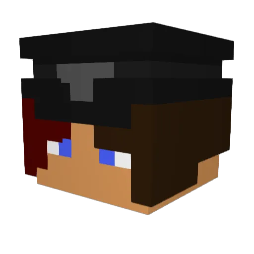 Sperexz Minecraft avatar head, 3D render