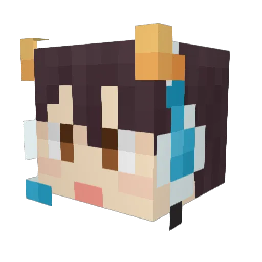 Spergalert Minecraft avatar head, 3D render