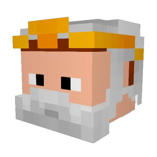 Sperito Minecraft avatar head, 3D render
