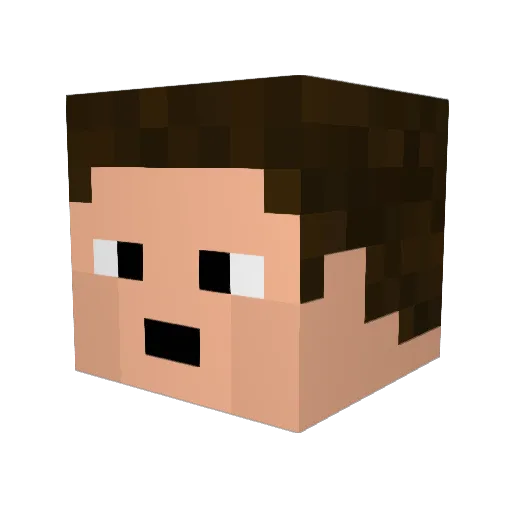 Spessie Minecraft avatar head, 3D render