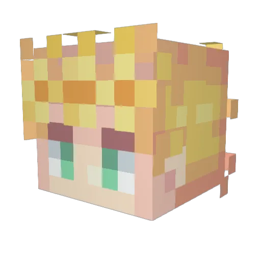 SpewerV Minecraft avatar head, 3D render