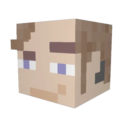 Spezy_ Minecraft avatar head, 3D render