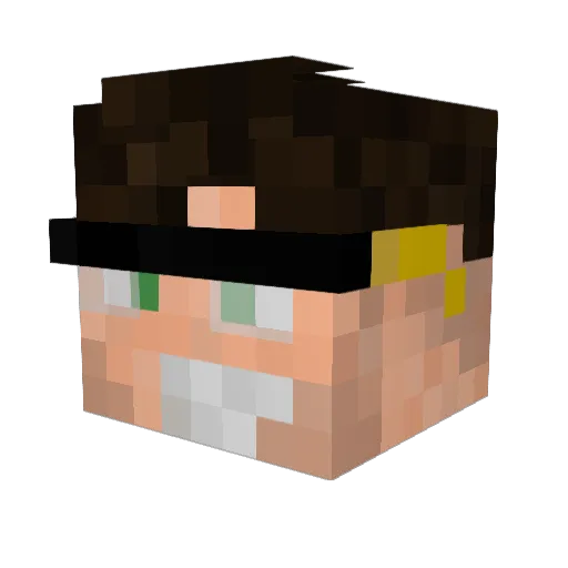 Sph4se Minecraft avatar head, 3D render