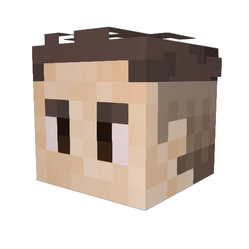 Spheal45 Minecraft avatar head, 3D render