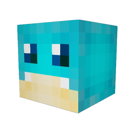 Spheal Minecraft avatar head, 3D render
