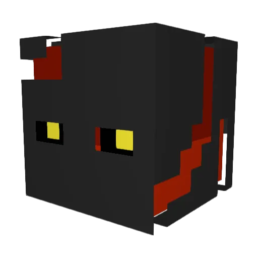 Sphectre Minecraft avatar head, 3D render