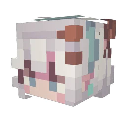 Sphele_00 Minecraft avatar head, 3D render