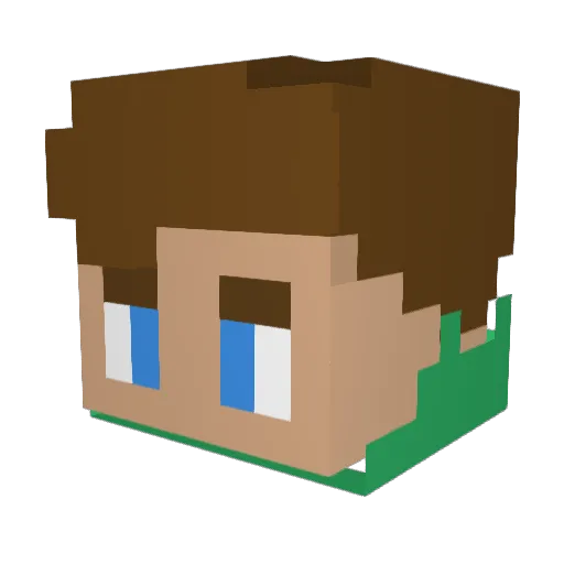 SphereJustWants Minecraft avatar head, 3D render
