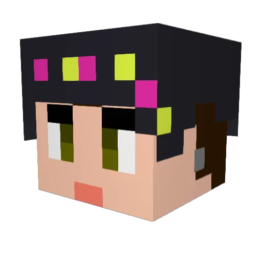 Spherical_Cow_ Minecraft avatar head, 3D render