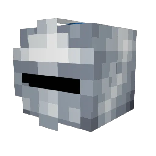 Spheroll Minecraft avatar head, 3D render