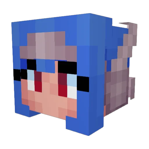 Spheromancer Minecraft avatar head, 3D render