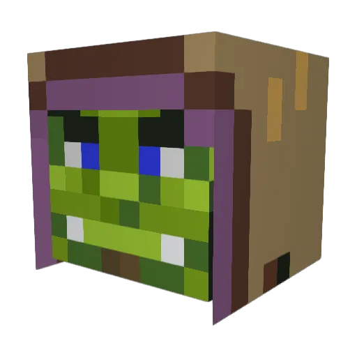 Sphinta Minecraft avatar head, 3D render