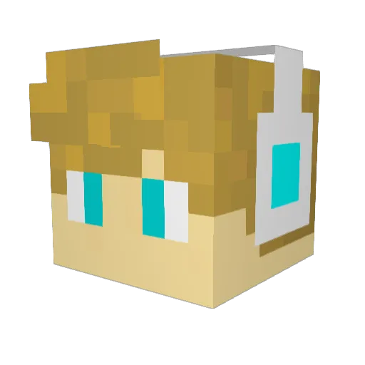 Sphinxy09 Minecraft avatar head, 3D render