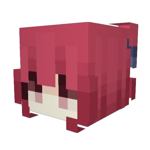 Sphixis Minecraft avatar head, 3D render